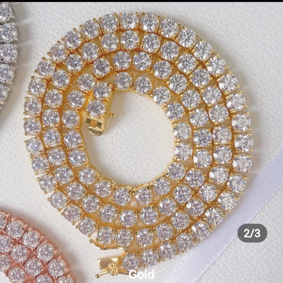 Roped diamond necklaces - Picture 2 of 4